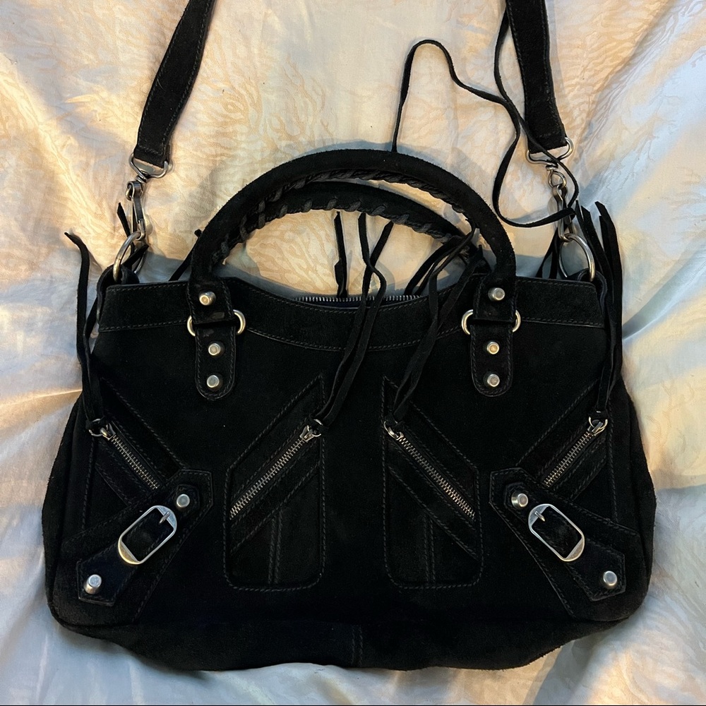 Balenciaga suede black bag
